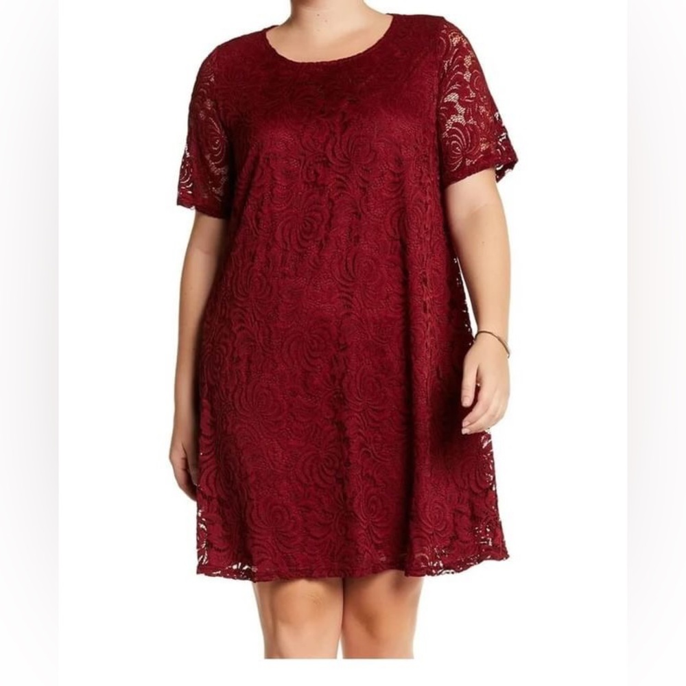 Women’s Plus Size Dress Size 20W Burgundy 
Formalwear Retail Price $118.00